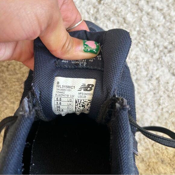 New Balance Charcoal and Black 515 Shoes - Picture 9 of 10